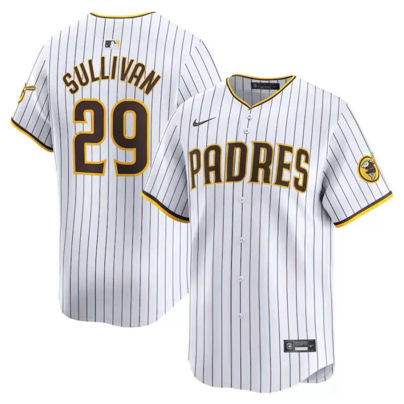 Men's San Diego Padres Brett Sullivan Nike White Home Limited Player Jersey Men's San Diego Padres Brett Sullivan Nike White Home Limited Player Jersey