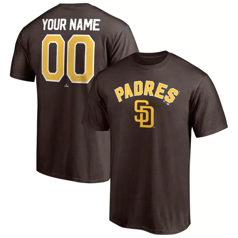 Men's San Diego Padres Brown Personalized Team Winning Streak Name & Number T-Shirt Men's San Diego Padres Brown Personalized Team Winning Streak Name & Number T-Shirt