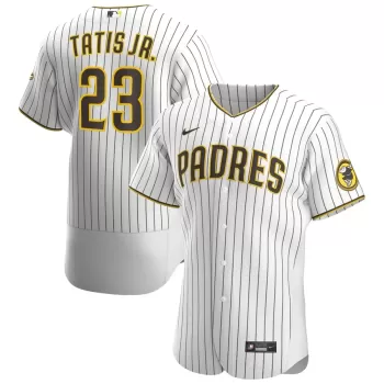 Men's San Diego Padres Fernando Tatís Jr. Nike White/Brown Home Authentic Player Jersey Men's San Diego Padres Fernando Tatís Jr. Nike White/Brown Home Authentic Player Jersey