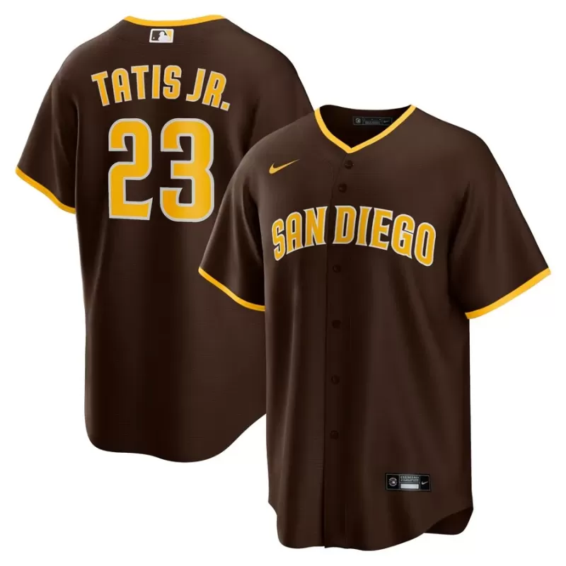 Men's San Diego Padres Fernando Tatis Jr. Nike Brown Alternate Replica Player Jersey Men's San Diego Padres Fernando Tatis Jr. Nike Brown Alternate Replica Player Jersey
