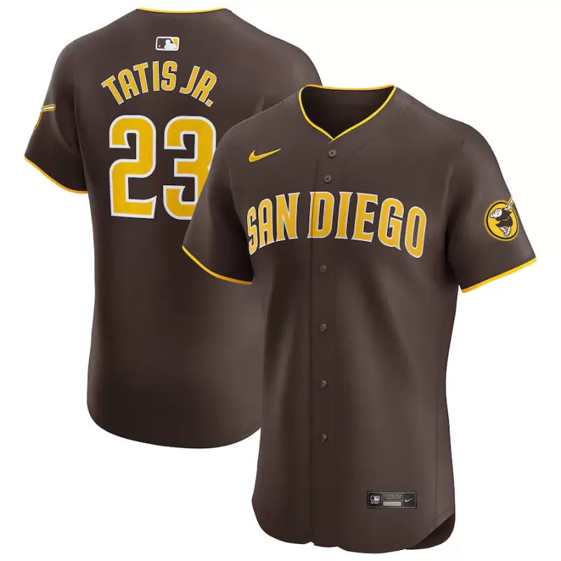 Men's San Diego Padres Fernando Tatis Jr. Nike Brown Road Elite Player Jersey