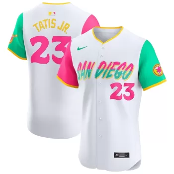 Men's San Diego Padres Fernando Tatis Jr. Nike White City Connect Elite Player Jersey Men's San Diego Padres Fernando Tatis Jr. Nike White City Connect Elite Player Jersey
