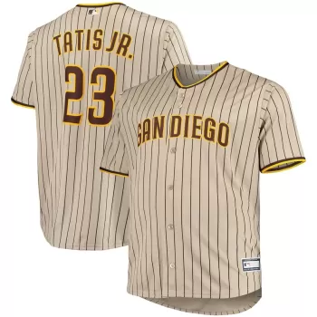Men's San Diego Padres Fernando Tatis Jr. Sand Big & Tall Replica Player Jersey Men's San Diego Padres Fernando Tatis Jr. Sand Big & Tall Replica Player Jersey