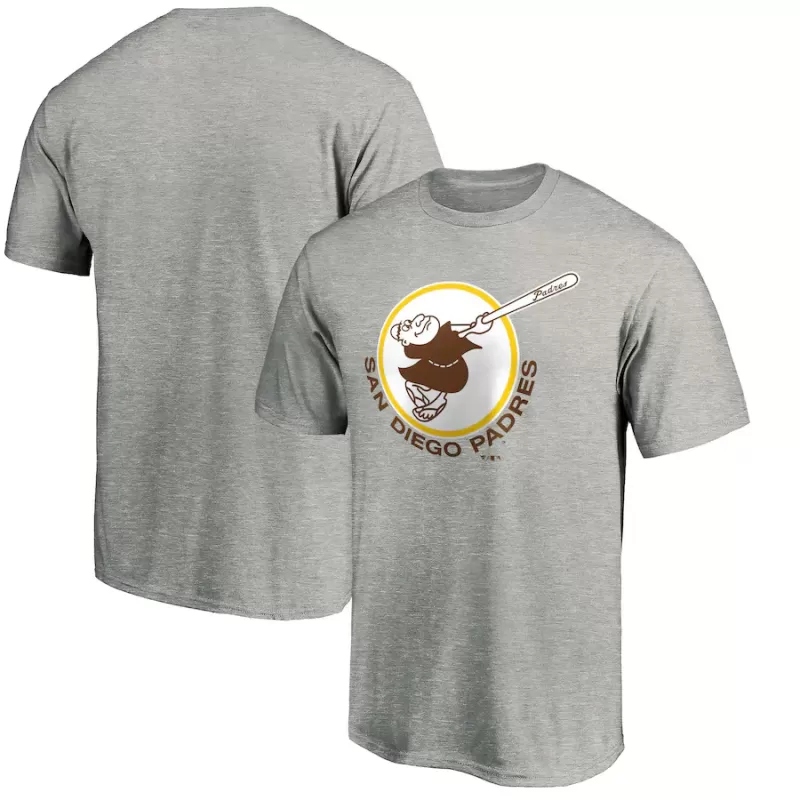 Men's San Diego Padres Heather Gray Cooperstown Collection Forbes T-Shirt Men's San Diego Padres Heather Gray Cooperstown Collection Forbes T-Shirt