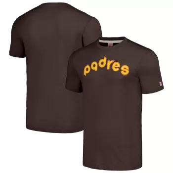 Men's San Diego Padres Homage Brown Cooperstown Collection Hand-Drawn Logo Tri-Blend T-Shirt Men's San Diego Padres Homage Brown Cooperstown Collection Hand-Drawn Logo Tri-Blend T-Shirt