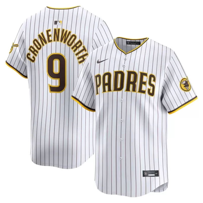 Men's San Diego Padres Jake Cronenworth Nike White Alternate Limited Player Jersey Men's San Diego Padres Jake Cronenworth Nike White Alternate Limited Player Jersey