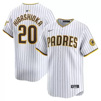 Men's San Diego Padres Kyle Higashioka Nike White Home Limited Player Jersey Men's San Diego Padres Kyle Higashioka Nike White Home Limited Player Jersey