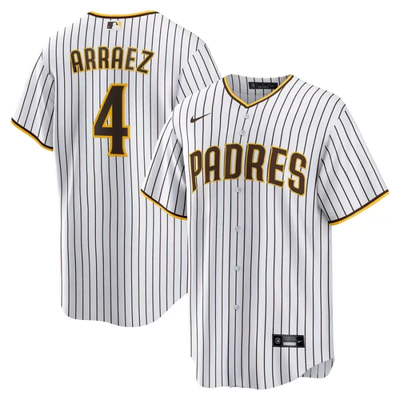 Men's San Diego Padres Luis Arraez Nike White Home Replica Jersey Men's San Diego Padres Luis Arraez Nike White Home Replica Jersey
