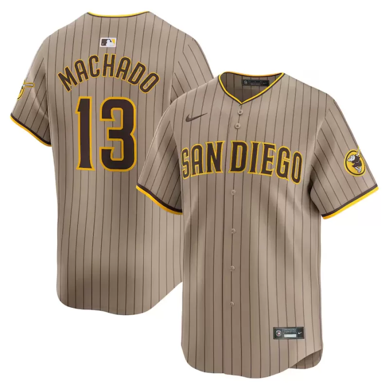 Men's San Diego Padres Manny Machado Nike Tan Alternate Limited Player Jersey Men's San Diego Padres Manny Machado Nike Tan Alternate Limited Player Jersey