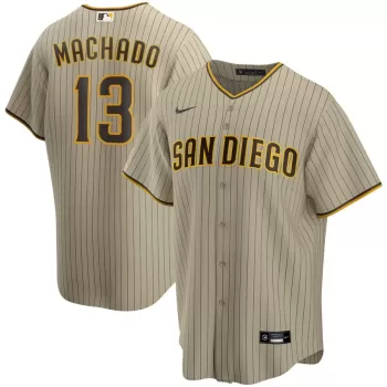 Men's San Diego Padres Manny Machado Nike Tan Alternate Replica Player Jersey Men's San Diego Padres Manny Machado Nike Tan Alternate Replica Player Jersey