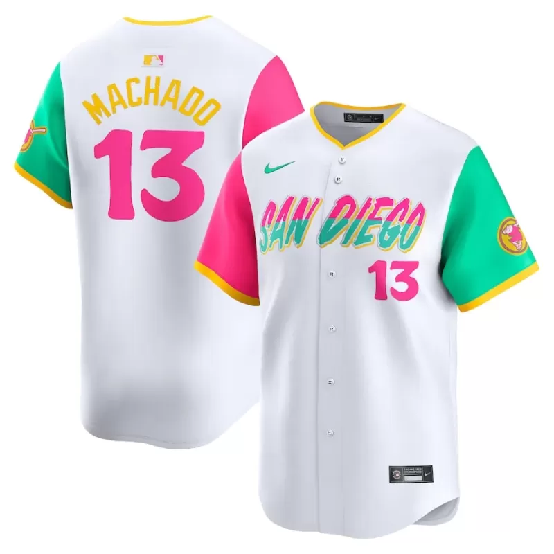 Men's San Diego Padres Manny Machado Nike White City Connect Limited Player Jersey Men's San Diego Padres Manny Machado Nike White City Connect Limited Player Jersey