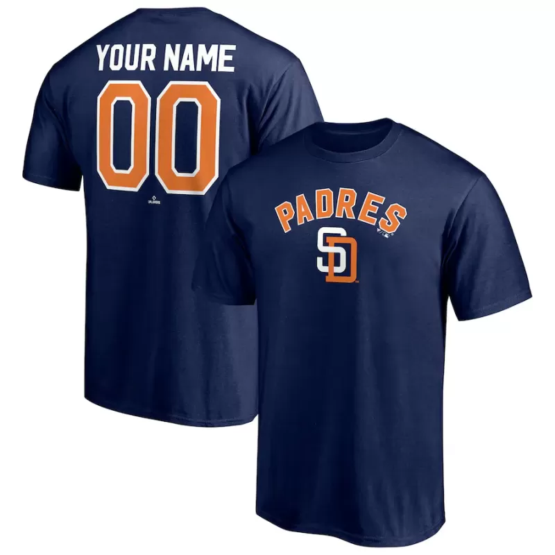Men's San Diego Padres Navy Cooperstown Winning Streak Personalized Name & Number T-Shirt Men's San Diego Padres Navy Cooperstown Winning Streak Personalized Name & Number T-Shirt