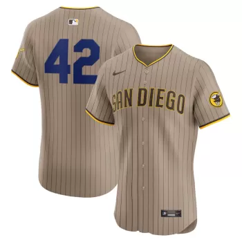 Men's San Diego Padres Nike Brown Alternate 2024 Jackie Robinson Day Elite Jersey