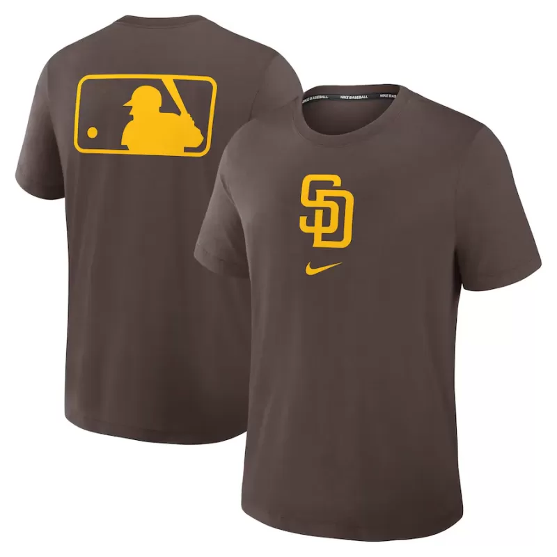 Men's San Diego Padres Nike Brown Authentic Collection Early Work Tri-Blend Performance T-Shirt Men's San Diego Padres Nike Brown Authentic Collection Early Work Tri-Blend Performance T-Shirt