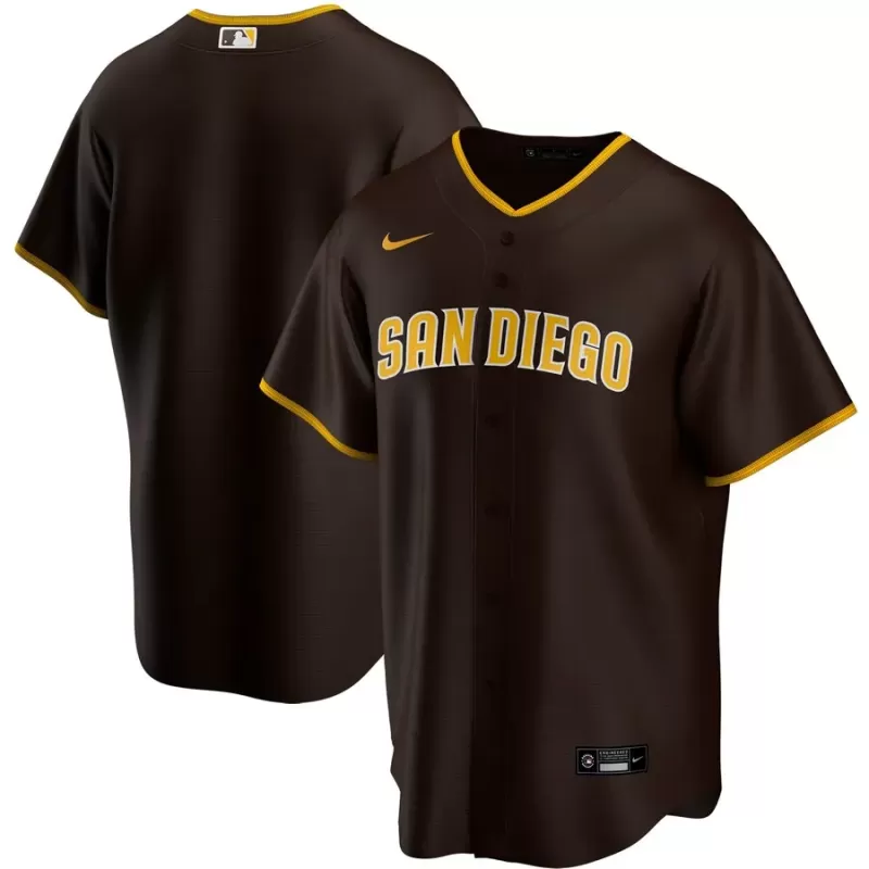 Men's San Diego Padres Nike Brown Road Replica Team Jersey Men's San Diego Padres Nike Brown Road Replica Team Jersey