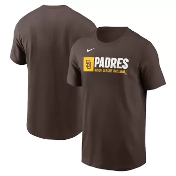 Men's San Diego Padres Nike Brown Team Block T-Shirt