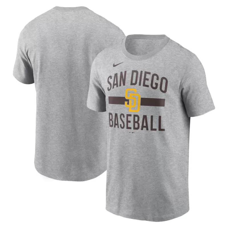 Men's San Diego Padres Nike Heather Gray Arched T-Shirt Men's San Diego Padres Nike Heather Gray Arched T-Shirt