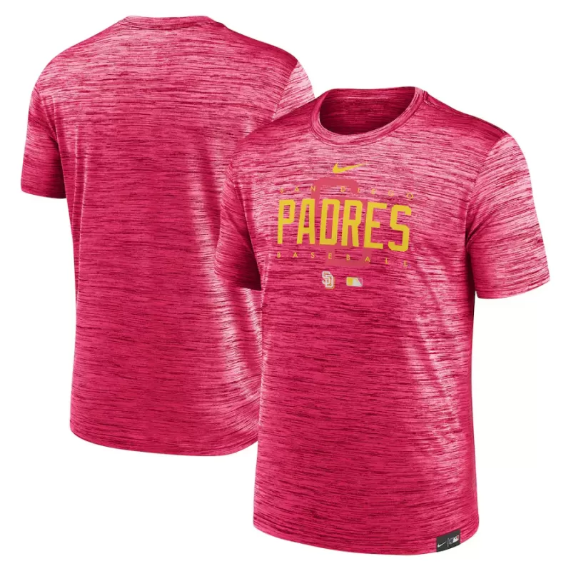 Men's San Diego Padres Nike Pink City Connect Velocity Practice Performance T-Shirt Men's San Diego Padres Nike Pink City Connect Velocity Practice Performance T-Shirt