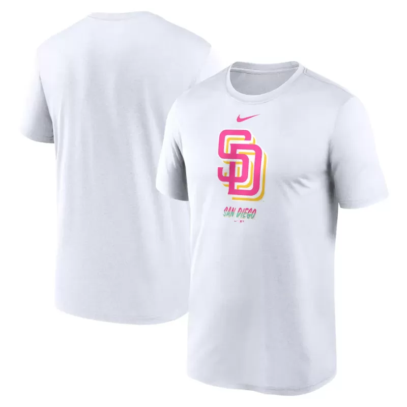 Men's San Diego Padres Nike White City Connect Logo T-Shirt Men's San Diego Padres Nike White City Connect Logo T-Shirt