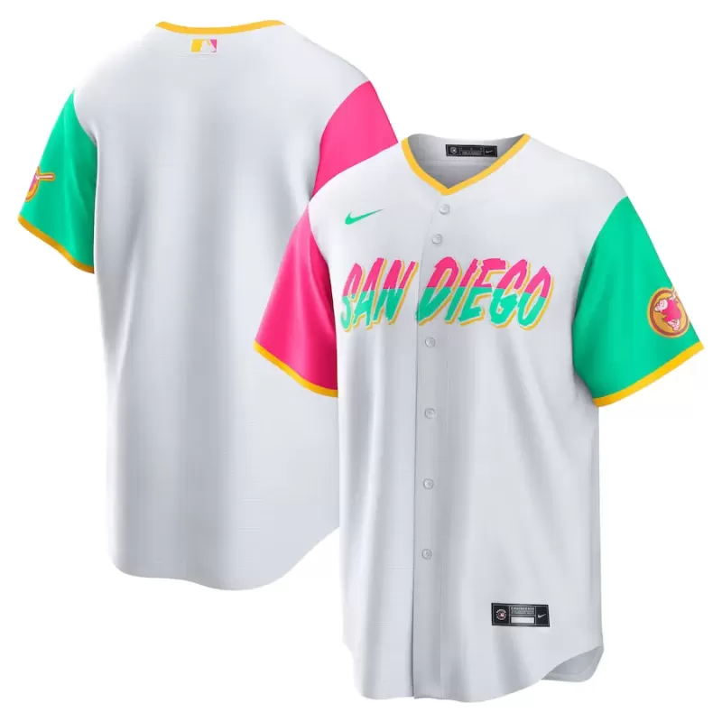 Men's San Diego Padres Nike White City Connect Replica Team Jersey Men's San Diego Padres Nike White City Connect Replica Team Jersey