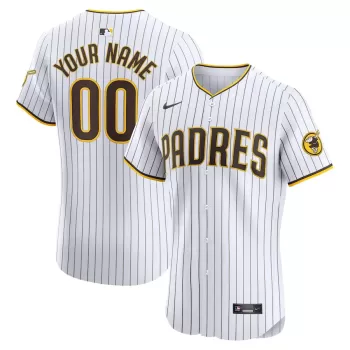Men's San Diego Padres Nike White Home Elite Custom Jersey Men's San Diego Padres Nike White Home Elite Custom Jersey