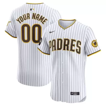 Men's San Diego Padres Nike White Home Elite Custom Patch Jersey Men's San Diego Padres Nike White Home Elite Custom Patch Jersey