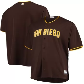 Men's San Diego Padres Sand/Brown Big & Tall Alternate Replica Team Jersey Men's San Diego Padres Sand/Brown Big & Tall Alternate Replica Team Jersey