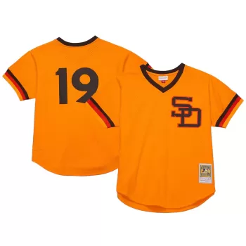 Men's San Diego Padres Tony Gwynn Mitchell & Ness Gold 1982 Authentic Cooperstown Collection Mesh Batting Practice Jersey