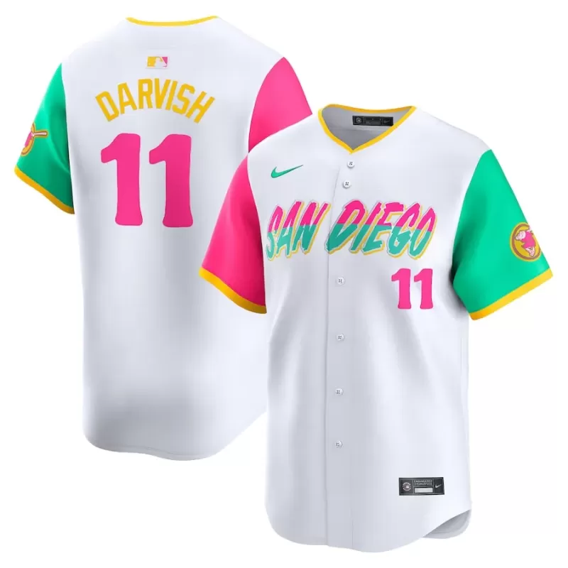 Men's San Diego Padres Yu Darvish Nike White City Connect Limited Player Jersey Men's San Diego Padres Yu Darvish Nike White City Connect Limited Player Jersey