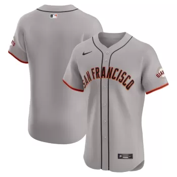 Men's San Francisco Giants Nike Gray Road Vapor Premier Elite Patch Jersey Men's San Francisco Giants Nike Gray Road Vapor Premier Elite Patch Jersey