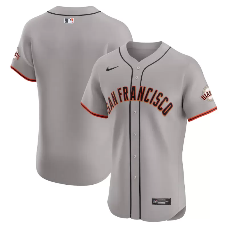 Men's San Francisco Giants Nike Gray Road Vapor Premier Elite Patch Jersey Men's San Francisco Giants Nike Gray Road Vapor Premier Elite Patch Jersey