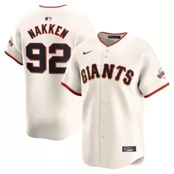 Men's San Francisco Giants Alyssa Nakken Nike Cream Home Limited Player Jersey Men's San Francisco Giants Alyssa Nakken Nike Cream Home Limited Player Jersey