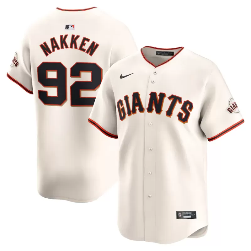 Men's San Francisco Giants Alyssa Nakken Nike Cream Home Limited Player Jersey Men's San Francisco Giants Alyssa Nakken Nike Cream Home Limited Player Jersey