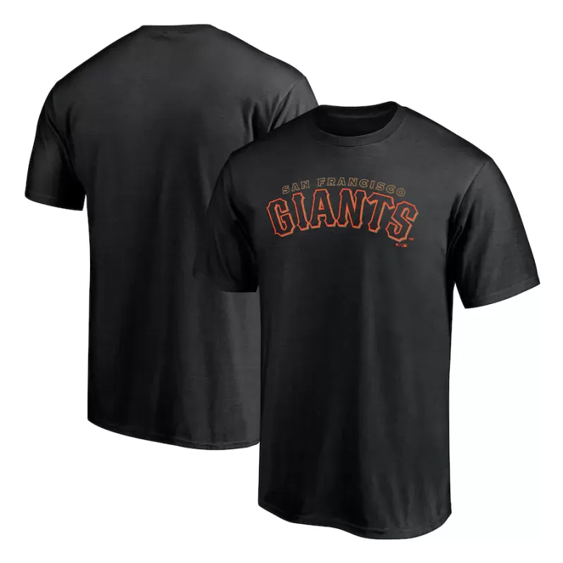 Men's San Francisco Giants Black Giants Alternate Club Lettering T-Shirt Men's San Francisco Giants Black Giants Alternate Club Lettering T-Shirt