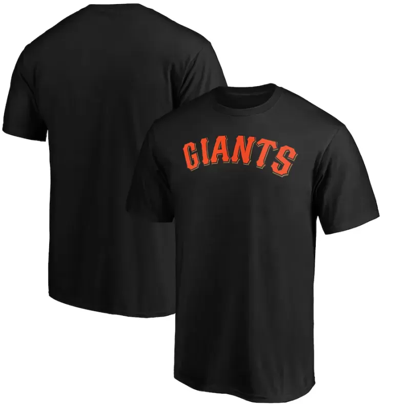 Men's San Francisco Giants Black Official Team Wordmark T-Shirt Men's San Francisco Giants Black Official Team Wordmark T-Shirt