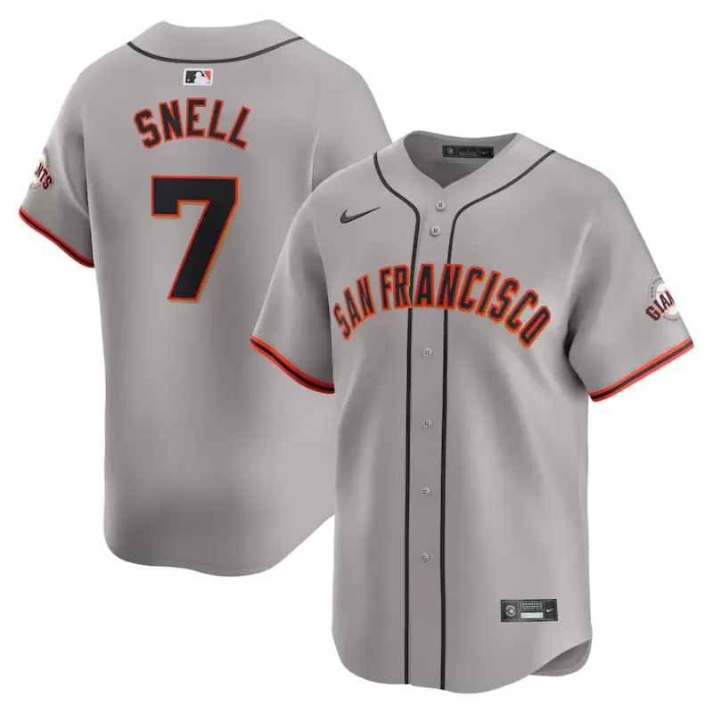 Men's San Francisco Giants Blake Snell Nike Gray Away Limited Jersey Men's San Francisco Giants Blake Snell Nike Gray Away Limited Jersey
