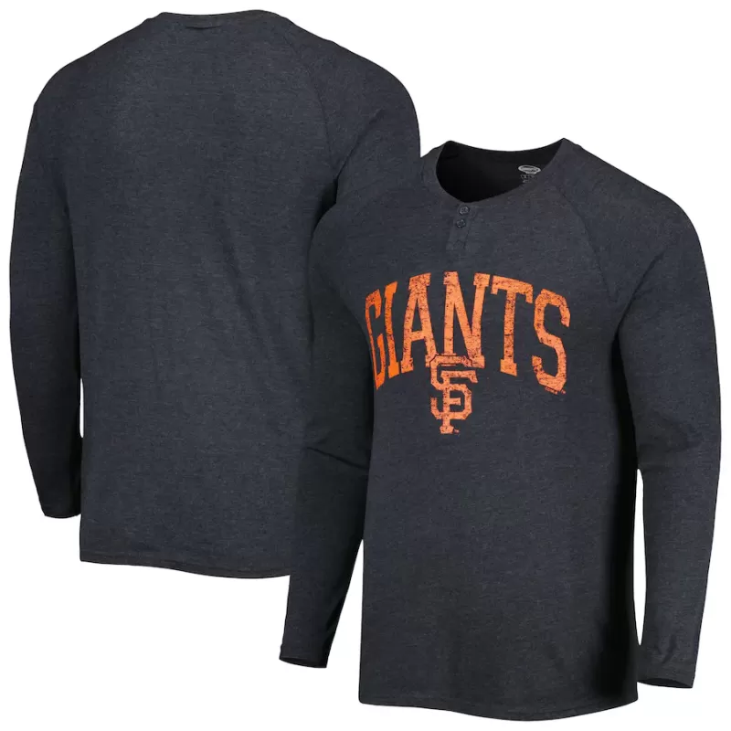 Men's San Francisco Giants Concepts Sport Black Inertia Raglan Long Sleeve Henley T-Shirt Men's San Francisco Giants Concepts Sport Black Inertia Raglan Long Sleeve Henley T-Shirt