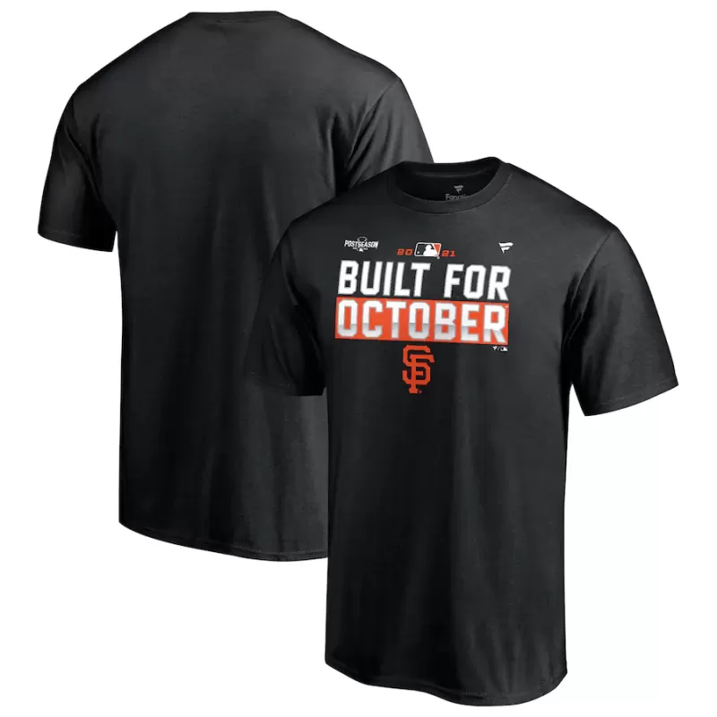 Men's San Francisco Giants Fanatics Black 2021 Postseason Locker Room T-Shirt Men's San Francisco Giants Fanatics Black 2021 Postseason Locker Room T-Shirt