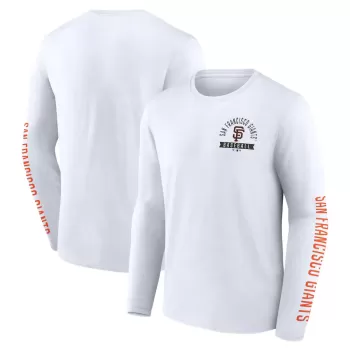 Men's San Francisco Giants Fanatics White Press Box Long Sleeve T-Shirt Men's San Francisco Giants Fanatics White Press Box Long Sleeve T-Shirt
