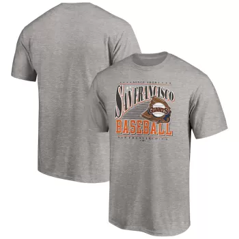 Men's San Francisco Giants Heather Gray Cooperstown Collection Winning Time T-Shirt Men's San Francisco Giants Heather Gray Cooperstown Collection Winning Time T-Shirt