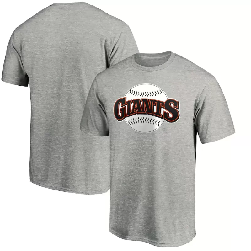 Men's San Francisco Giants Heathered Gray Cooperstown Collection Huntington Logo T-Shirt