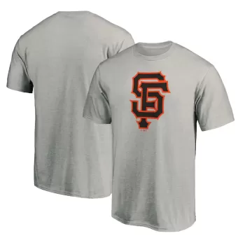 Men's San Francisco Giants Heathered Gray Official Team Logo T-Shirt Men's San Francisco Giants Heathered Gray Official Team Logo T-Shirt