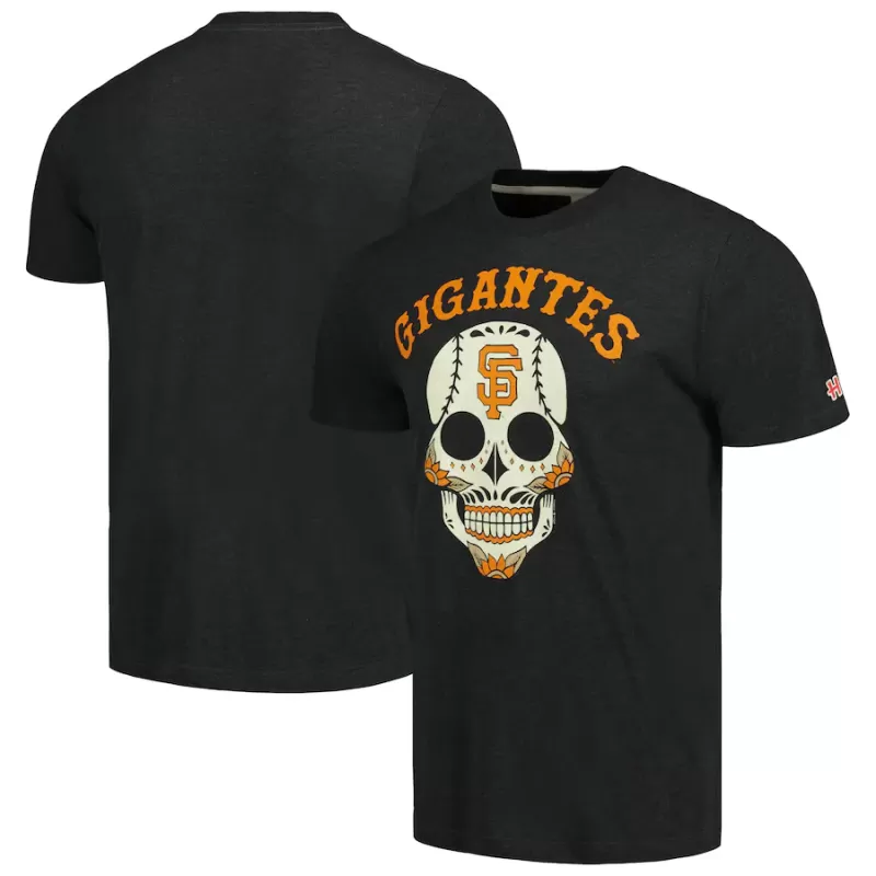 Men's San Francisco Giants Homage Charcoal Gigantes Hyper Local Tri-Blend T-Shirt Men's San Francisco Giants Homage Charcoal Gigantes Hyper Local Tri-Blend T-Shirt