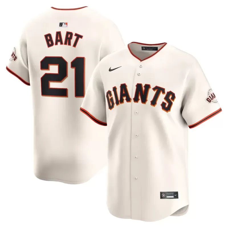 Men's San Francisco Giants Joey Bart Nike Cream Home Limited Player Jersey Men's San Francisco Giants Joey Bart Nike Cream Home Limited Player Jersey