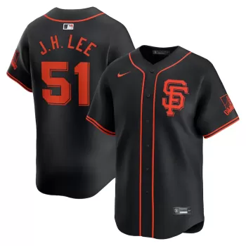 Men's San Francisco Giants Jung Hoo Lee Nike Black Alternate Limited Player Jersey Men's San Francisco Giants Jung Hoo Lee Nike Black Alternate Limited Player Jersey