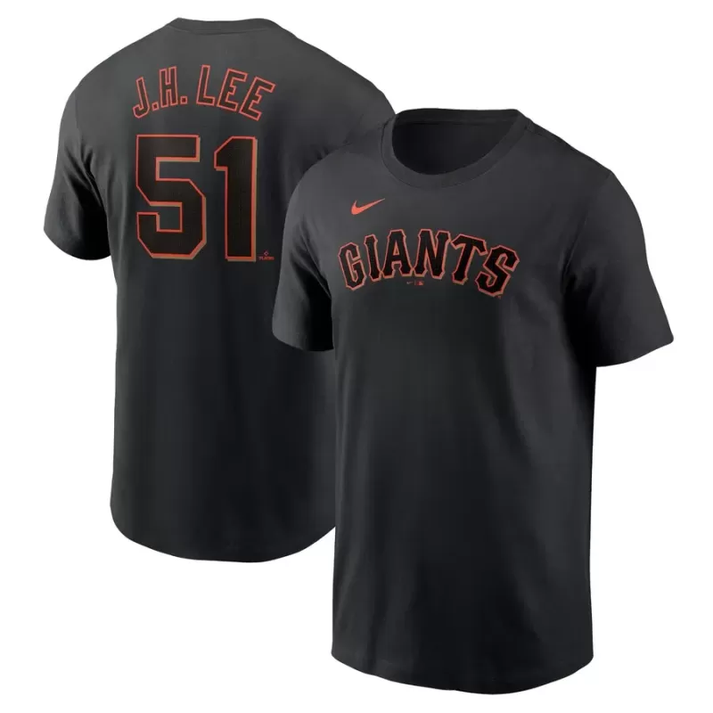 Men's San Francisco Giants Jung Hoo Lee Nike Black Fuse Name & Number T-Shirt Men's San Francisco Giants Jung Hoo Lee Nike Black Fuse Name & Number T-Shirt