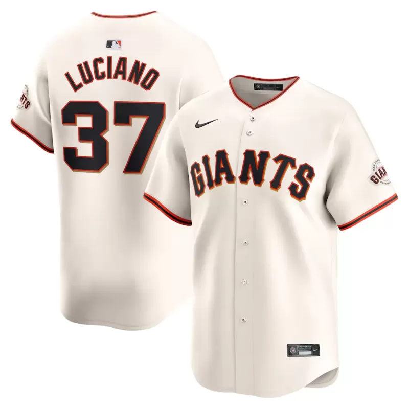 Men's San Francisco Giants Marco Luciano Nike Cream Home Limited Player Jersey Men's San Francisco Giants Marco Luciano Nike Cream Home Limited Player Jersey