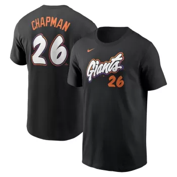Men's San Francisco Giants Matt Chapman Nike Anthracite 2025 City Connect Fuse Name & Number T-Shirt Men's San Francisco Giants Matt Chapman Nike Anthracite 2025 City Connect Fuse Name & Number T-Shirt