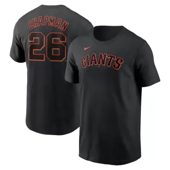 Men's San Francisco Giants Matt Chapman Nike Black Fuse Name & Number T-Shirt Men's San Francisco Giants Matt Chapman Nike Black Fuse Name & Number T-Shirt