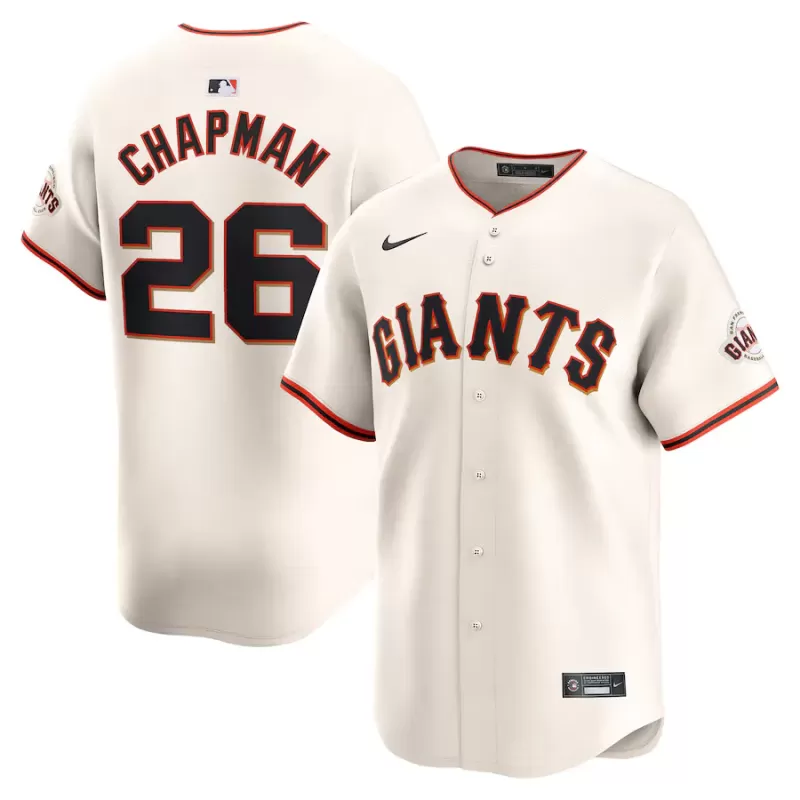 Men's San Francisco Giants Matt Chapman Nike Cream Home Limited Player Jersey Men's San Francisco Giants Matt Chapman Nike Cream Home Limited Player Jersey
